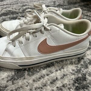 Nike Women’s Court Legacy White and Pink Shoes